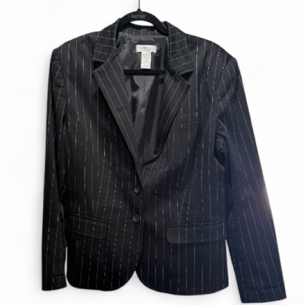 Black Pinstripe Women's Blazer 16